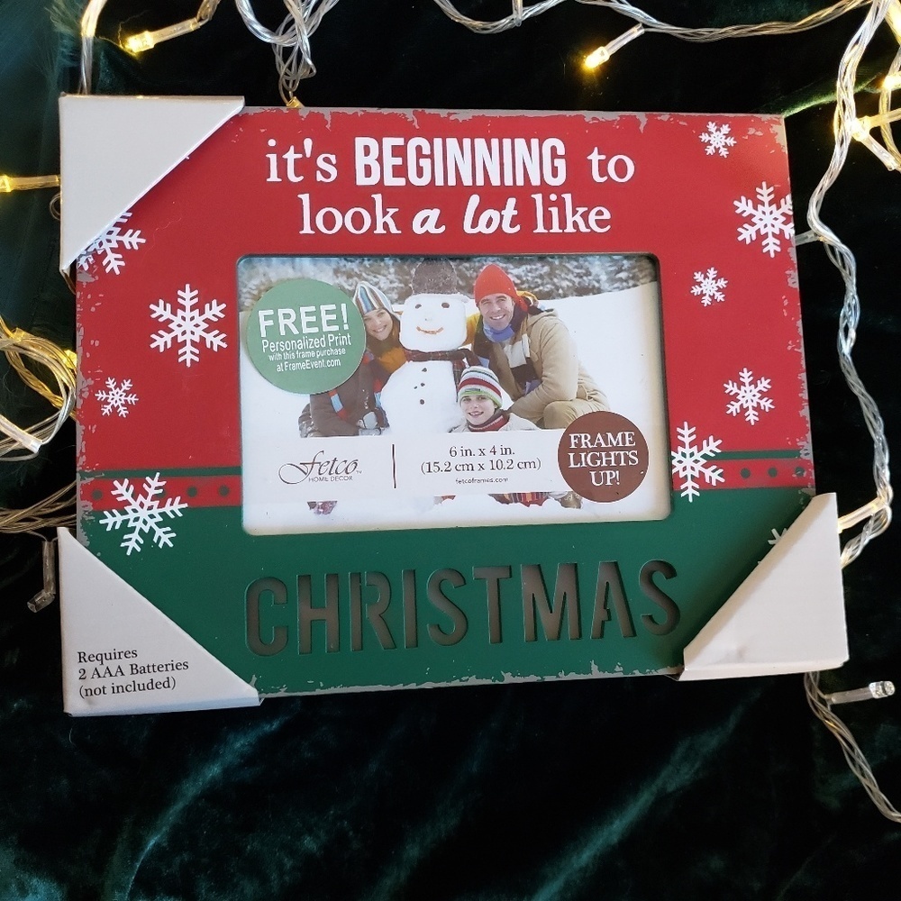 Christmas light up frame